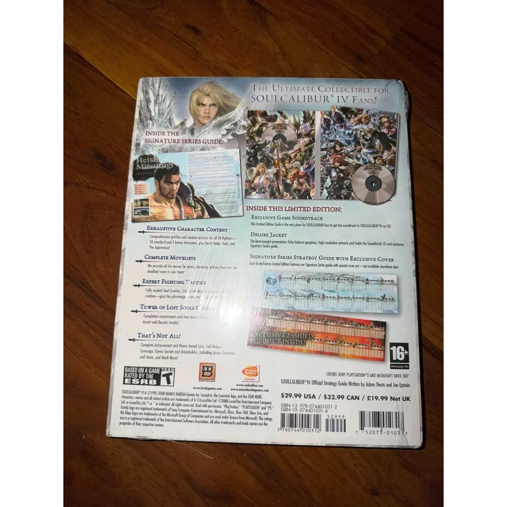 Soul Caliber IV 4 Limited Edition Strategy Guide & Poster Brady Games NEW